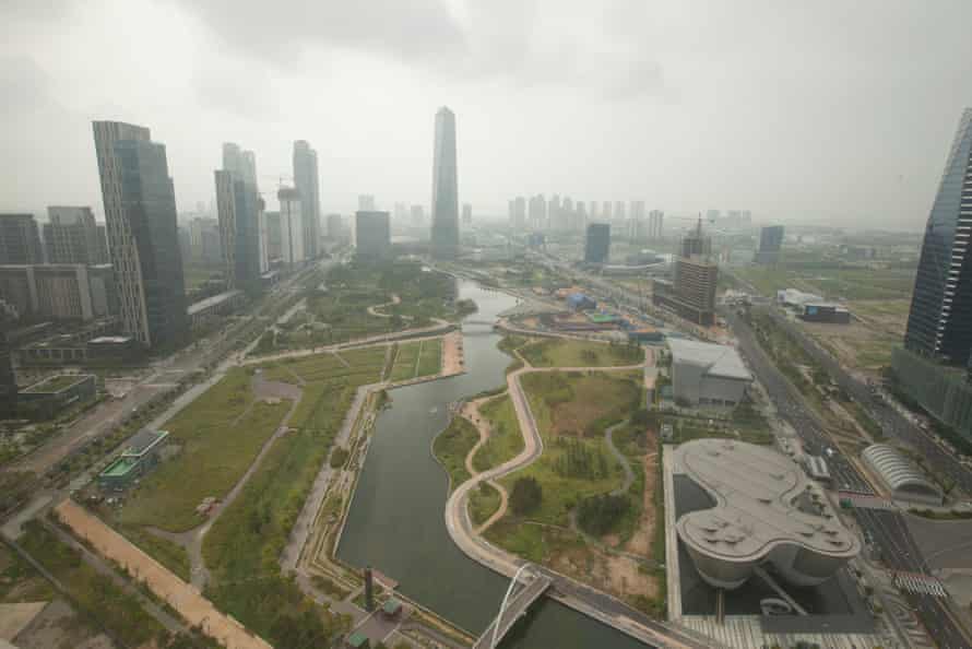 Songdo International Business District has been built on 1,500 acres of reclaimed land.