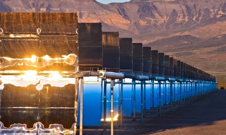 Solar panels in Nevada, US