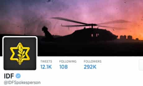 The Israeli military's Twitter account