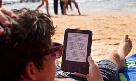 Amazon Kindle on a beach