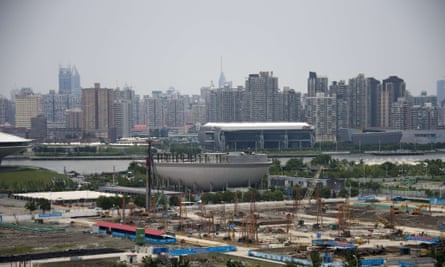 The Pudong development zone in Shanghai.