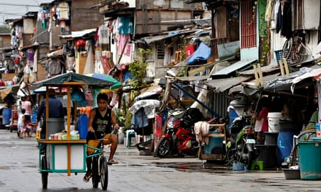A shantytown in Manila. The Philippines poverty rate increasing