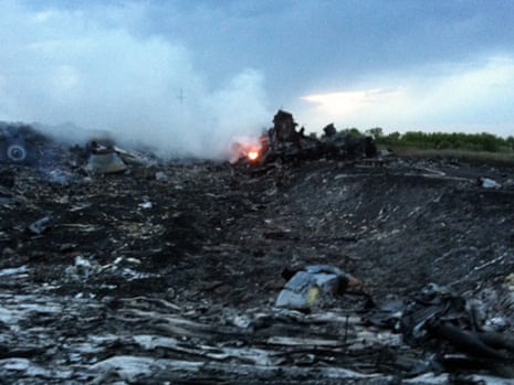 Wreckage of MH17. ukraine