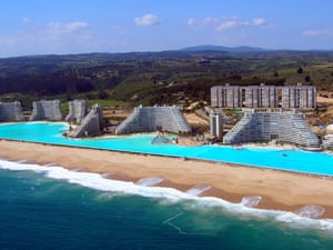 The Crystal Lagoon at the San Alfonso del Mar resort, Chile is the world's largest pool - over a kilometre long and holding 250 million litres of water.