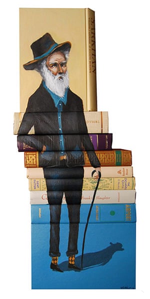 Mike Stilkey paintings: Mike Stilkey Paintings on discarded books