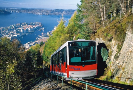 Bergen from the Fløyen funicular.