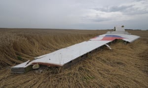 A part of Malaysia Airlines MH17 near Grabovo, Ukraine
