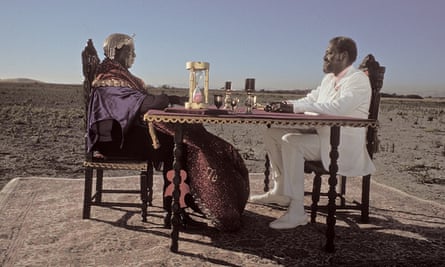 Freemason and Egyptology fanatic Sun Ra plays cards with the overseer in the 1974 film Space is the 