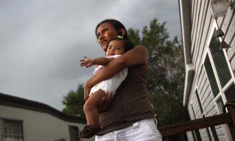 An undocumented immigrant and her daughter Zury in Denver, Colorado. 