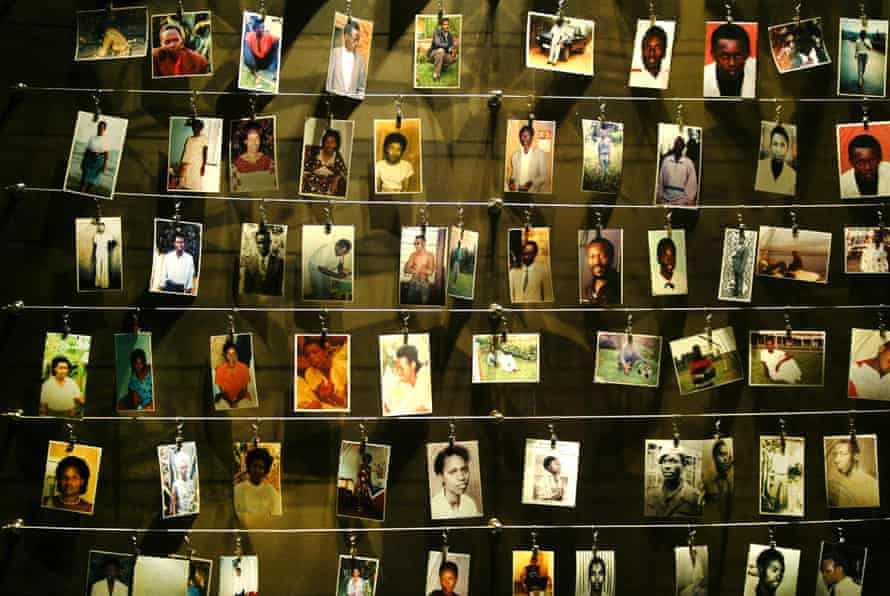 A memorial to some of the people who died in the 1994 genocide in Rwanda.