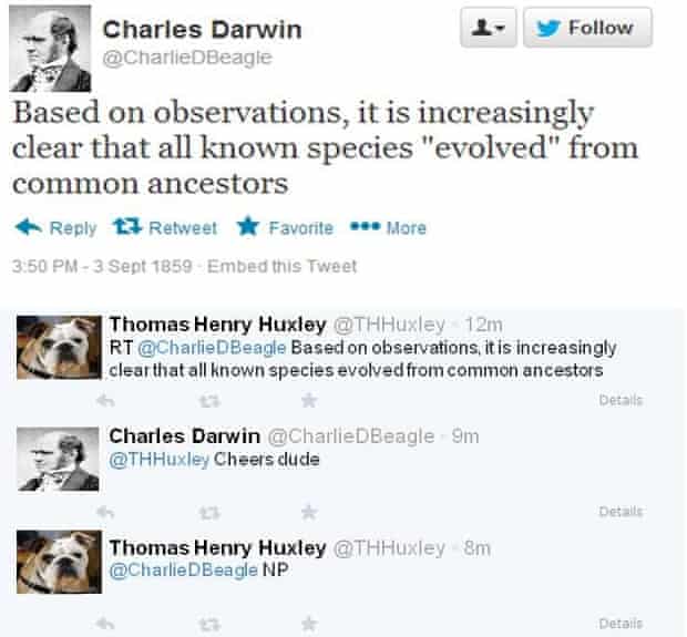 Charles Darwin on Twitter