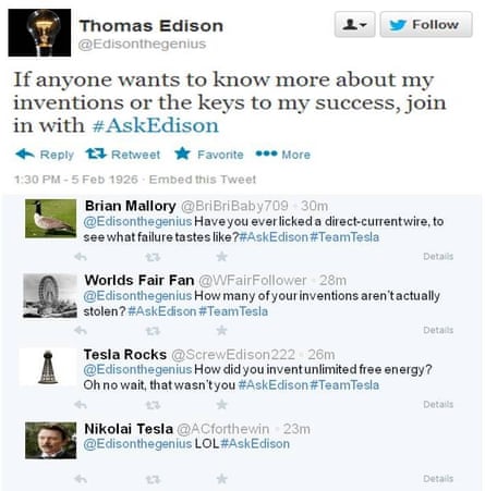 Thomas Edison on Twitter