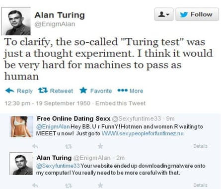 Alan Turing on Twitter.