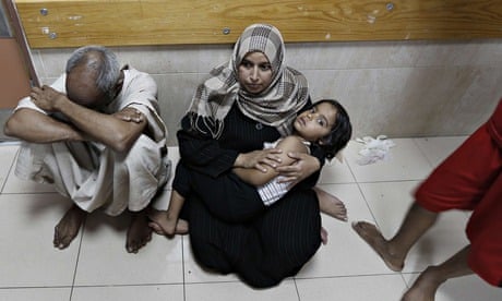 Palestinian patients in al-Aqsa hospital