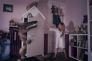Charlotte fights a monster with a 'wand' in her bedroom