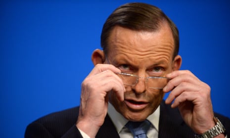 Prime minister Tony Abbott during a press conference.