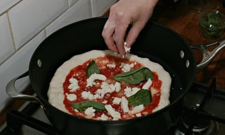 Dry-fried pizza