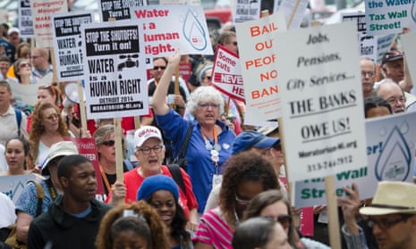 Water protest Detroit