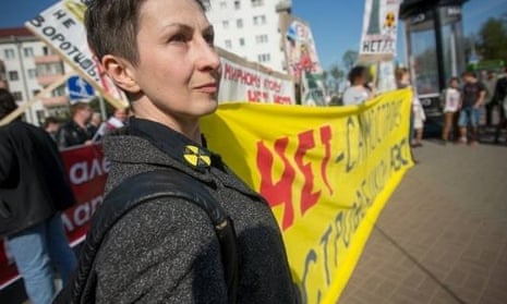 Tatiana Novikova at a Chernobyl march in Minsk, March 2014