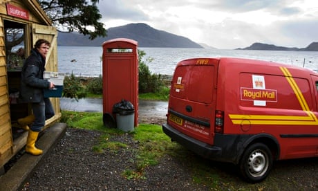 Royal Mail postman on Scotland's Inverie peninsula