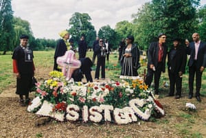Floral Tributes at Cherie Groce's Funeral, 2011, Blackshaw Road Cemetery, London.