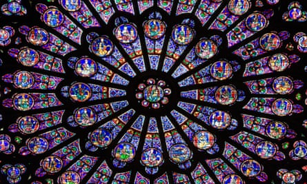 Notre Dame, North side of Rose Window, Paris