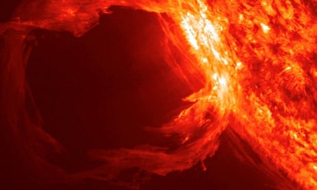 A less threatening solar storm on the Sun