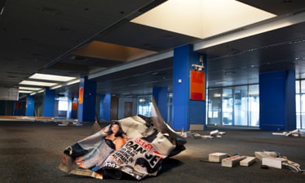 After the fall: the deserted News of the World newsroom, 2012.