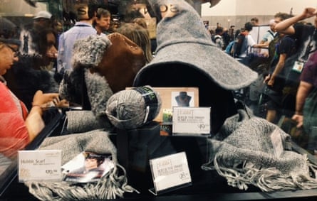 Gandalf hat and knit-your-own Hobbit scarf.