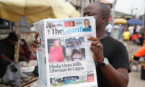 Nigerian newspapers report the death of a Liberian in Lagos from ebola last week.