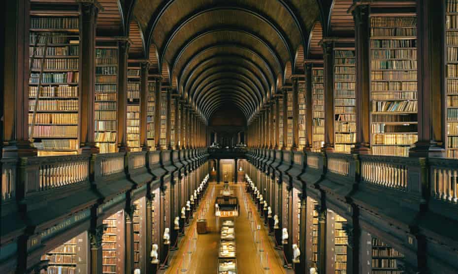 The Long Room in the  Library at Trinity College, Dublin