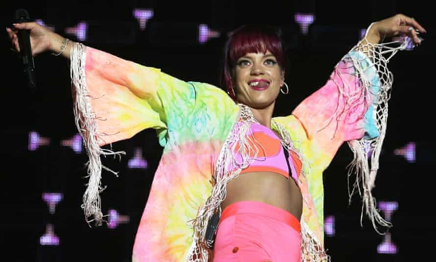 Lily Allen performs on stage at Splendour In the Grass at Byron Bay.