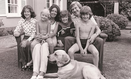 Louise, centre, with her parents and siblings.