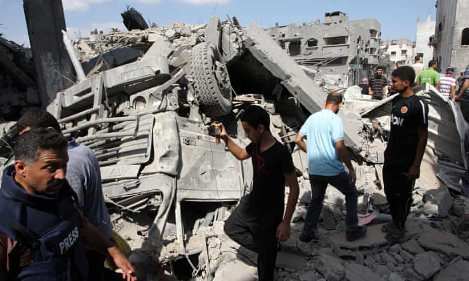 the Shejaia neighbourhood, which witnesses said was heavily hit by Israeli shelling
