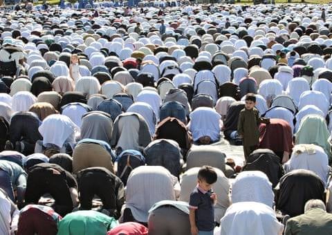 Eid prayers in Small Heath Park, Birmingham