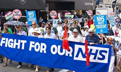 protest against NHS cuts