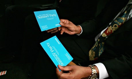 Invitations to the Conservatives' summer party at the Hurlingham private members' club