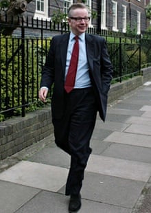 Michael Gove, the education secretary, arriving at the Tory summer party at the Hurlingham Club