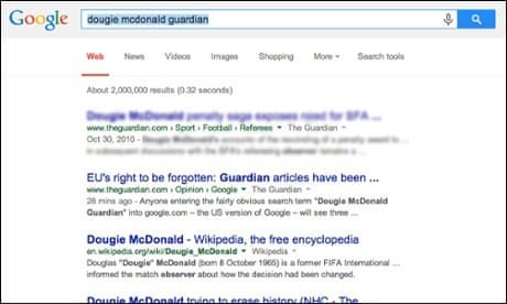 Dougie McDonald web search results