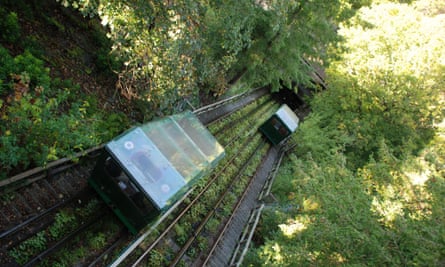 The Centre's amazing water-balanced cliff railway is one of the steepest cliff railways in the world, with a gradient of 35 degrees. When people need to go up or down water flows into a tank in the top carriage until it is heavy enough to pull the lower carriage up, the brakes are released and gravity does the rest!