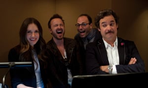 aaron paul the guardian aaron paul and will arnett on the set of bojack horseman aaron paul the guardian aaron paul and will arnett on the set of bojack horseman
