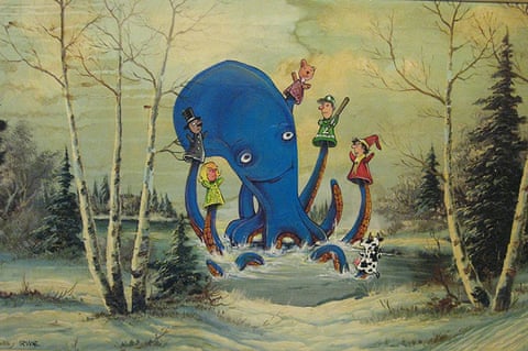 David Irvine paintings: David Irvine upcycled thrift store paintings