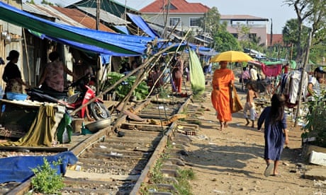A slum area in Phnom Penh