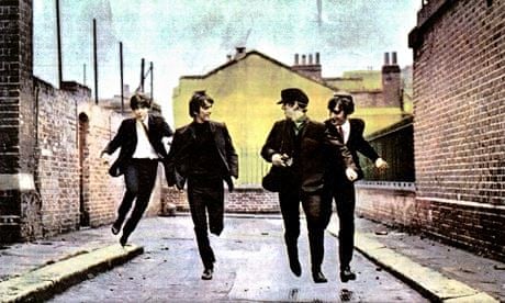 P‘Liverpudlian soul’: Paul, George, Ringo and John in a scene from A Hard Day’s Night.  Sportsphoto/