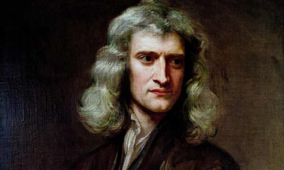 Detail from a portrait of Isaac Newton by Godfrey Kneller Kneller, dated 1689 (courtesy of Uckfield House, Uckfield).