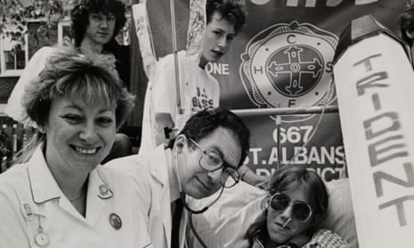 Anti-nuclear medic protest, 1980s.