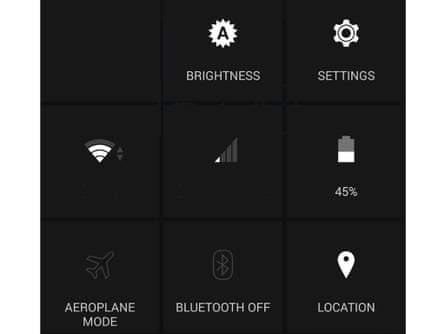 Android quick settings
