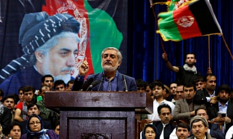 Abdullah Abdullah speaks to supporters