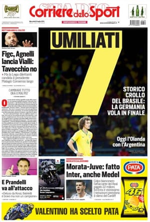International Front Pages: 'Humiliated' from Corriere dello Sport, Italy