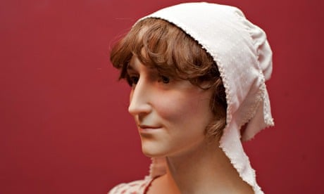 A sculpture of Jane Austen is unveiled at the Jane Austen Centre, Bath